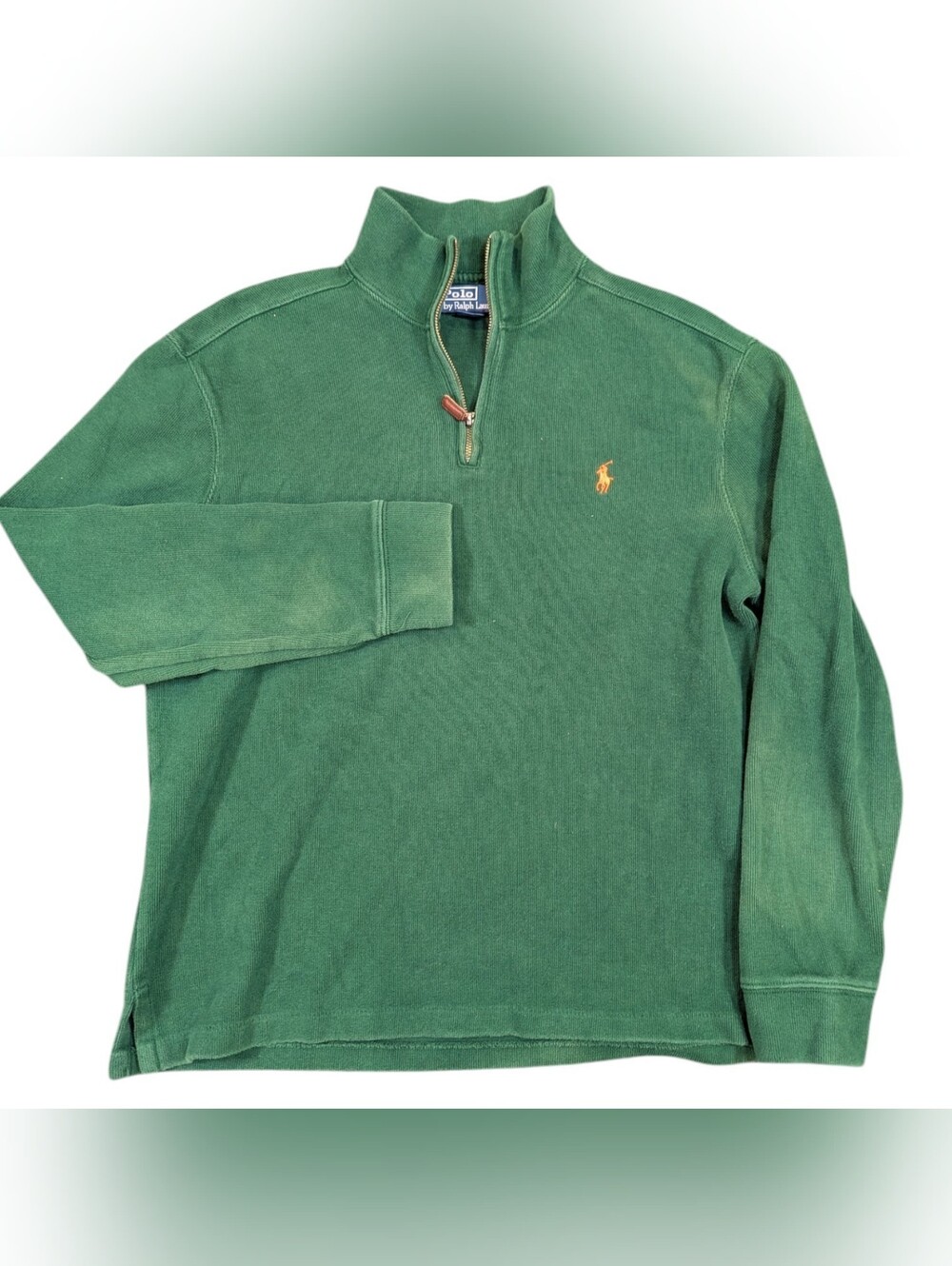 Polo Ralph Lauren Men's Quarter Zip Sweater Size Large Preppy Office Academia Bu